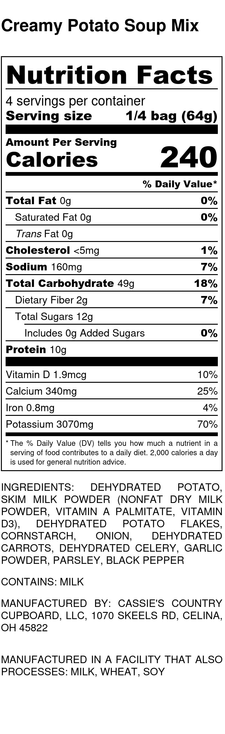 Potato Soup Mix